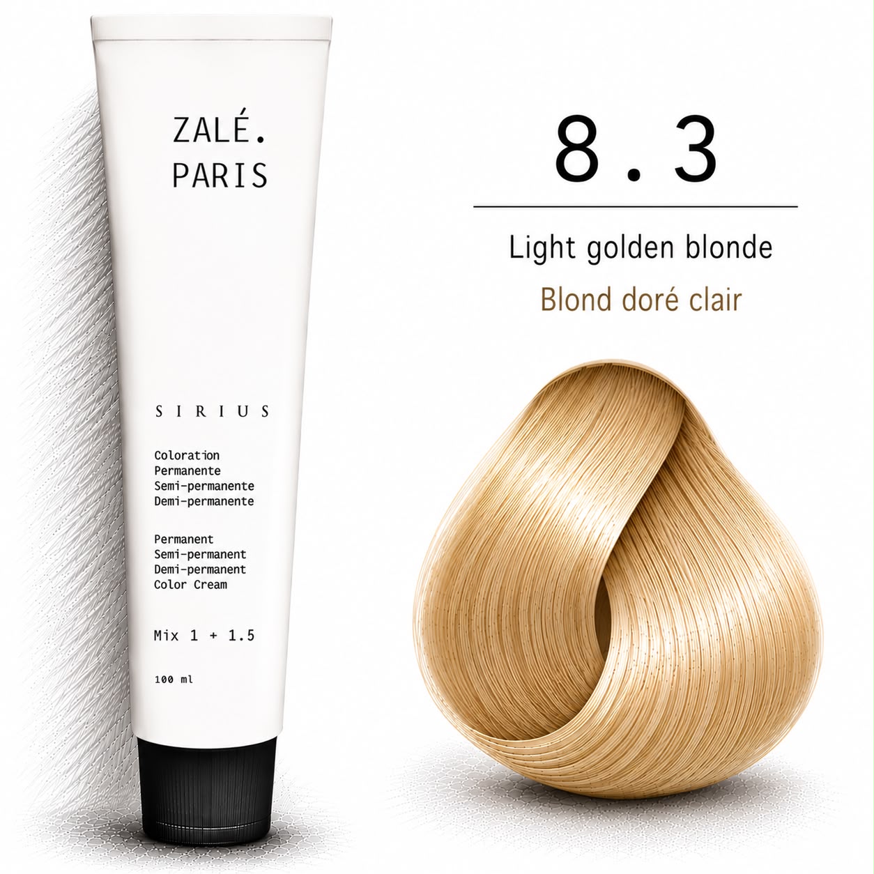 Color Cream 8.3 Light Golden Blonde - 100 ML