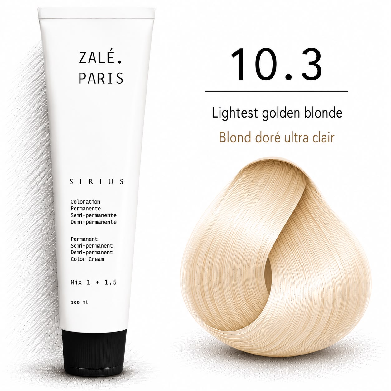 Color Cream 10.3 Lightest Golden Blonde - 100 ML