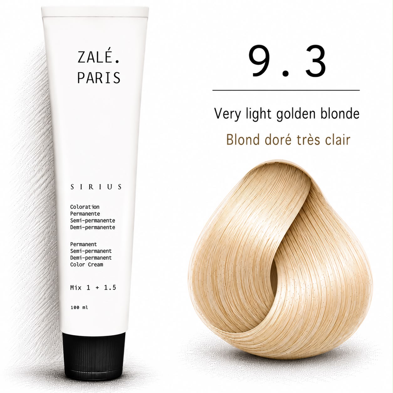 Color Cream 9.3 Very Light Golden Blonde - 100 ML