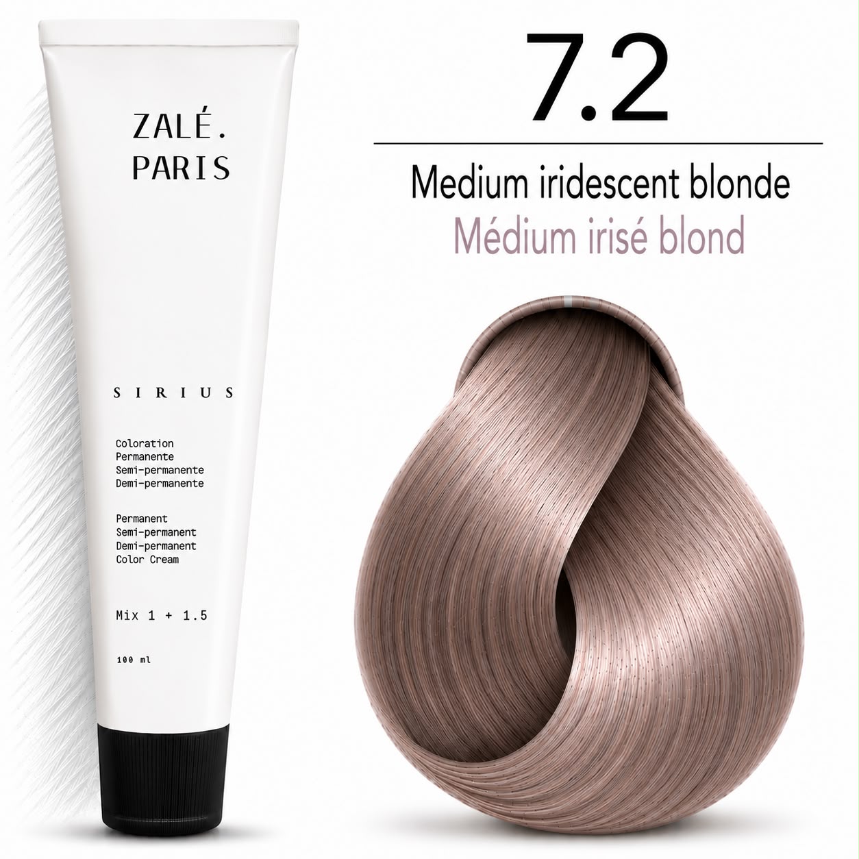 Color Cream 7.2 Medium Iridescent Blonde - 100 ML