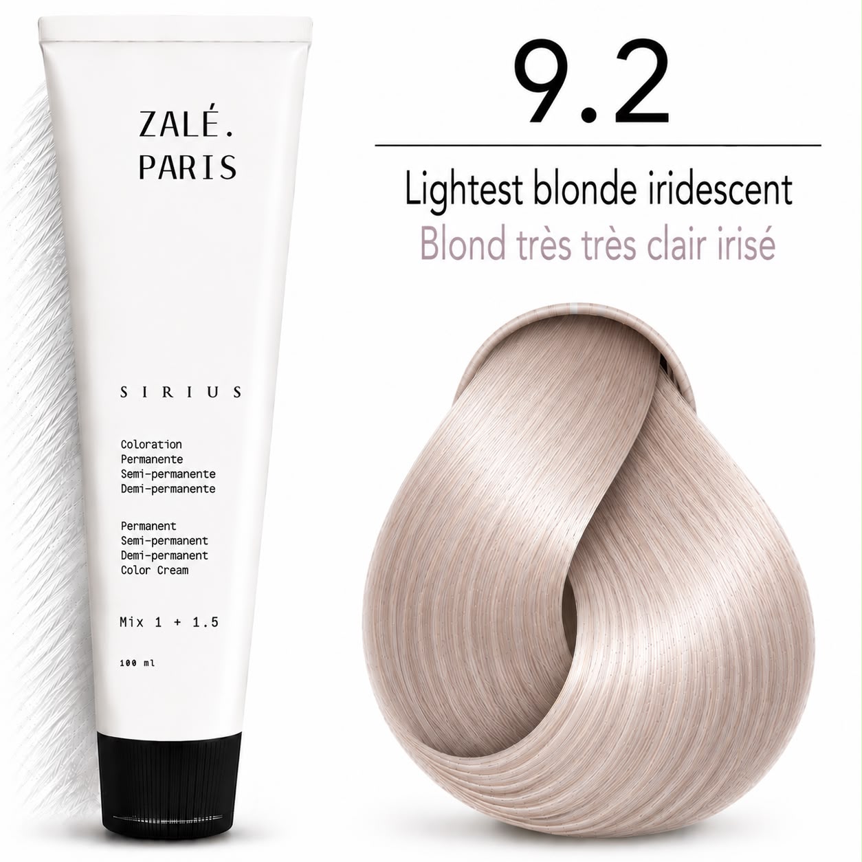 Color Cream 9.2 Lightest Blonde Iridescent - 100 ML